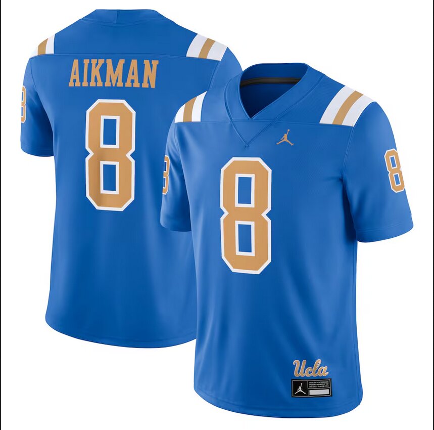 Men UCLA Bruins Jordan #8 Troy Aikman ROYAL  Blue  Game 2024 Nike NCAA Jersey